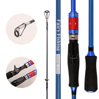 new carbon fiber universal lure rod straight handlegun handle 2 1m 2 4m 1 8m m sea fishing rod fishing equipment red blue