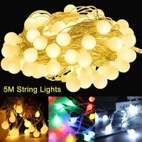 round ball led string lights battery garland lighting wedding christmas party outdoor garden room decoration fairy light string