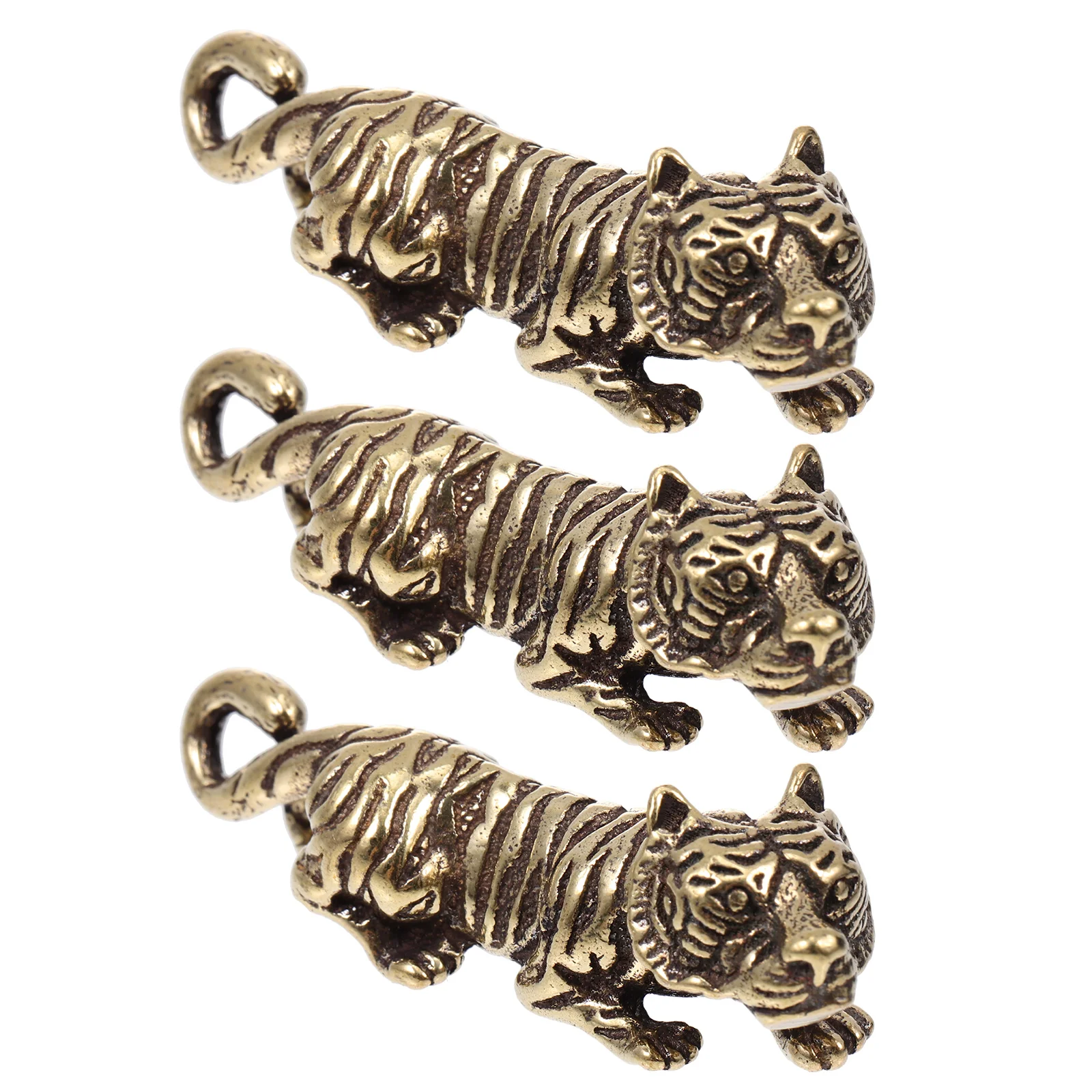 

3Pcs New Year Decor Ornament Copper Ornament Statue for Gift Office Decor Home