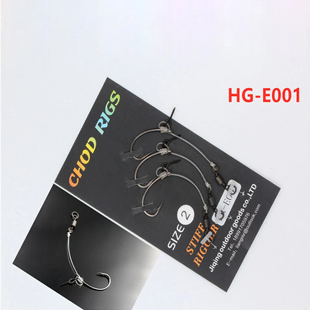 

3pcs/Pack Carp Fishing Ready Tied Ronnie Rigs Set Pre Made Spinner Rig Barbed Hooks Links Hair Combi Chod Rig FishHooks Pesca