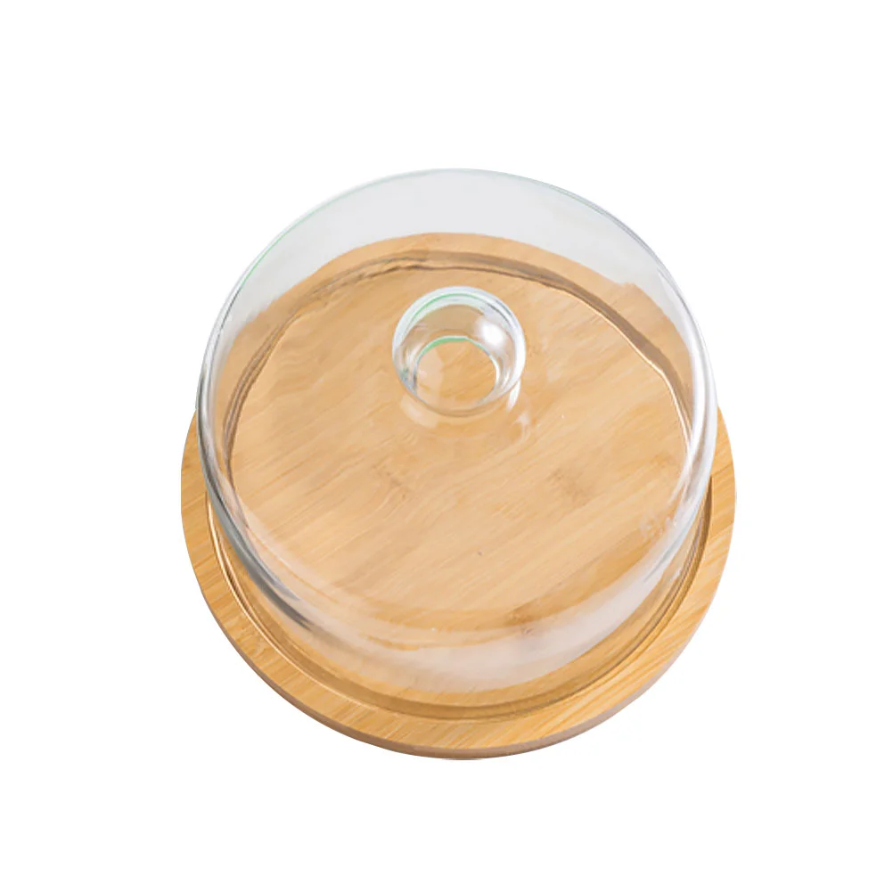 

1 Set Cupcake Stand with Dome Salad Plate Dome Dessert Cover Dessert Serving Platter Dessert Dome Cover Glass Cake Cover