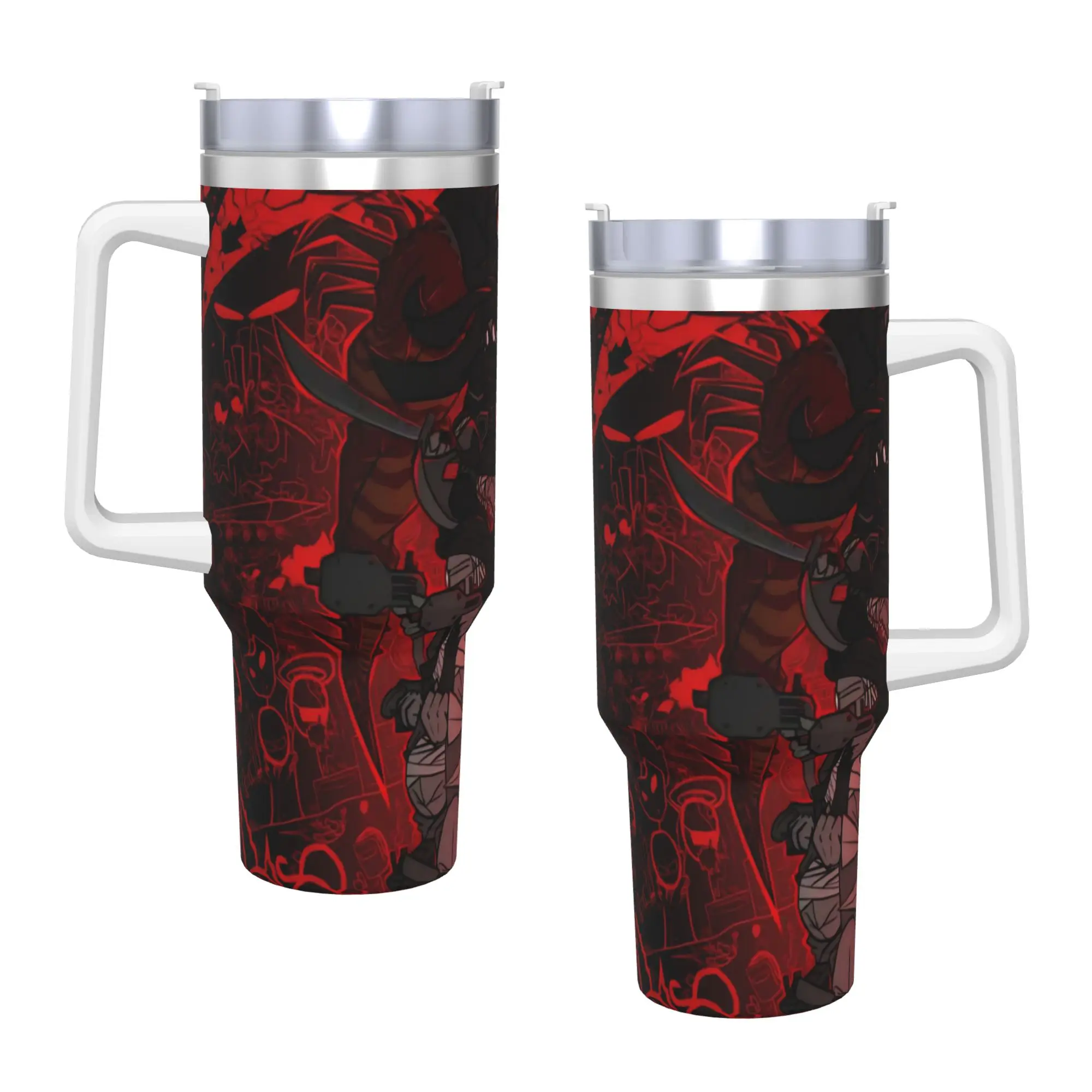 Фото MADNESS COMBAT Hank Tumbler 40oz, термокружка из нержавеющей стали с двойными стенками и вакуумной изоляцией, с соломинкой №3
