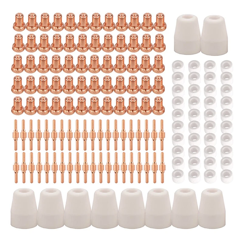 

150Pcs Plasma Tips Nozzle Extended Electrode Consumables Fit For CUT-40 CUT-50D CT-312