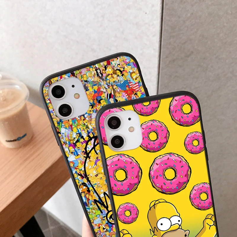 Мультяшный ГОМЕР Симпсоны Мягкий силиконовый чехол для телефона iPhone 8 7 6s Plus 11 12 13