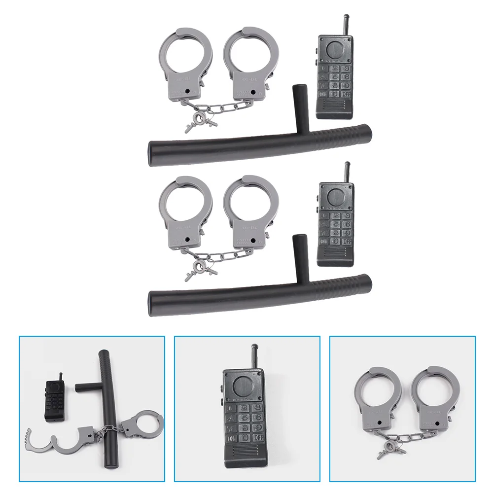

Police Costumekids Cosplay Policeman Handcuffsrobber Officer Accessoriesprop Role Spontoon Costumes Play Kit Plaything Ninjas