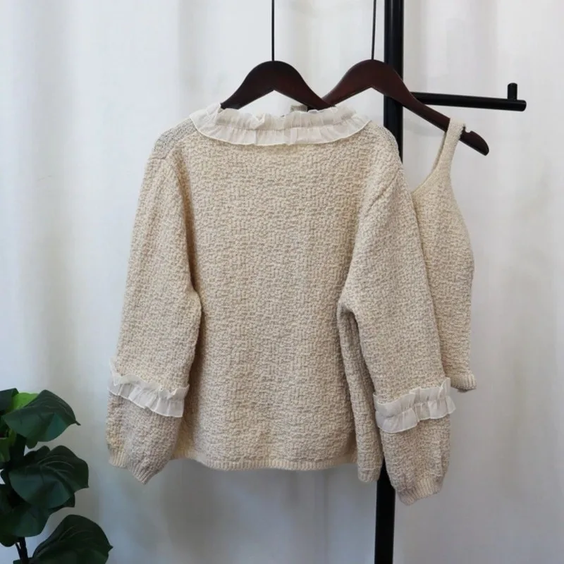 Французский вязаный кардиган с 3d цветами жилет для женщин модный свободный