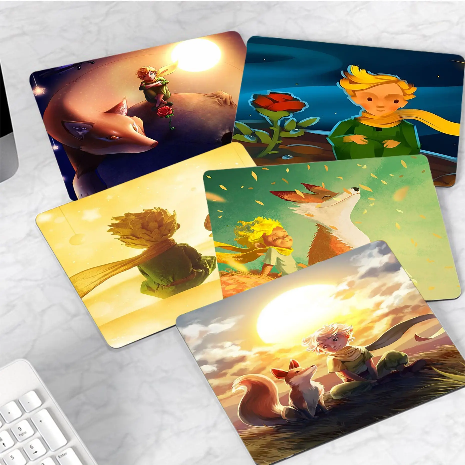 

The Little Prince Rubber Small Thickened Mouse Pad Gaming Keyboard Table Mat Office Supplies Room Decor Padmouse Desk Play Mats
