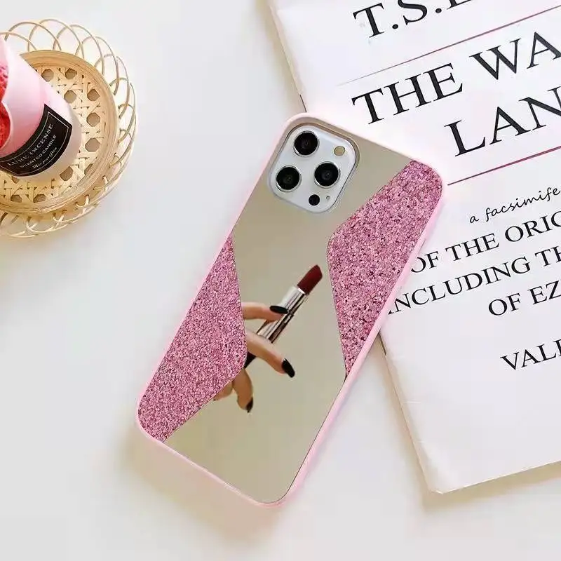 Модный Блестящий зеркальный чехол для iPhone 13 12 Mini XR XS Max X 8 7 6 6s Plus 11 Pro S со стразами