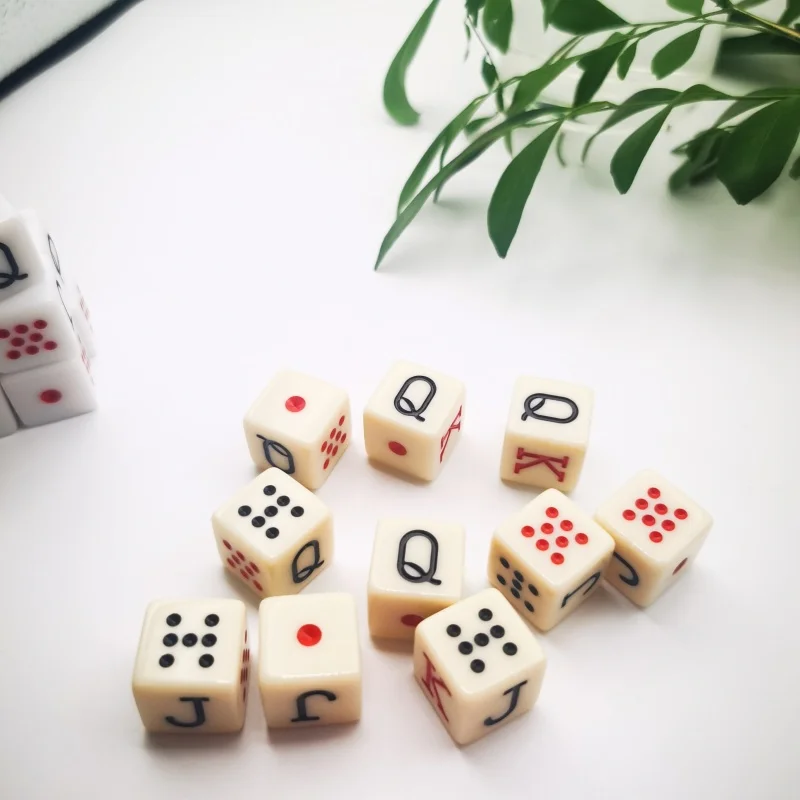 10 шт./компл. 16 мм игральные кости для покера квадратные угловые акриловые JQK
