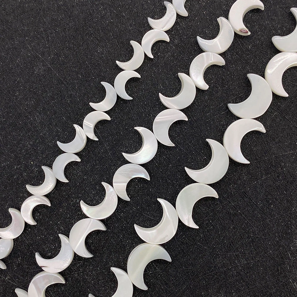 

Moon Cow Horn White Butterfly Shell Beads Natural Seawater DIY Jewelry Making Necklace Bracelet Earrings Accessories