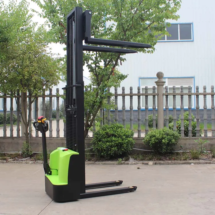 

Electric Stacker Truck Pallet Lift Stacker Capacity 1000/2000kg Full Electric Forklift In Warehouse