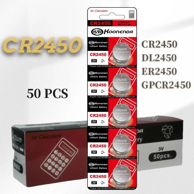 Indirim paketi 50 adet CR2450 3V alkali düğme akülü araba uzaktan kumandalı anahtar elektronik saat piller