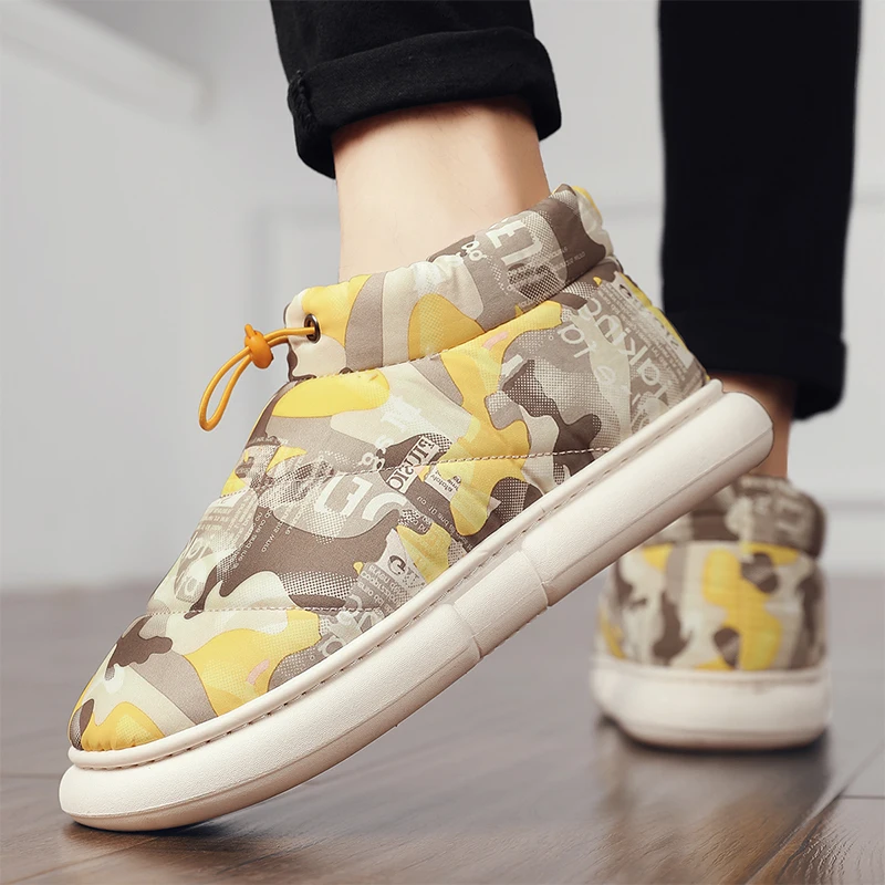 Casual Sneakers Men Winter Shoes Plush Warm Indoor Women Walking Shoes Winter Cotton Shoes Outdoor Walking Footwear Snow Boots