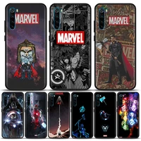 marvel phone case for redmi 6 6a 7 7a note 7 8 8a 8t 9 9s pro 4g 9t case soft silicone cover hero thor for marvel