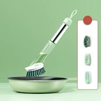 cleaning tools silicone dish brush kitchen soap dispenser dishwashing household
