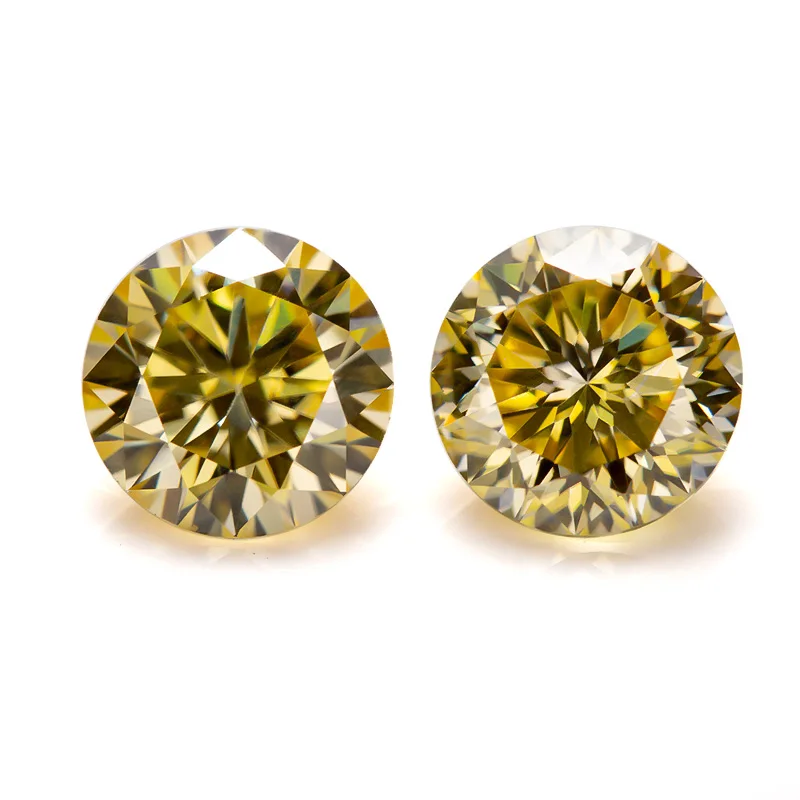 HMJ Round Cut Yellow Moissanite