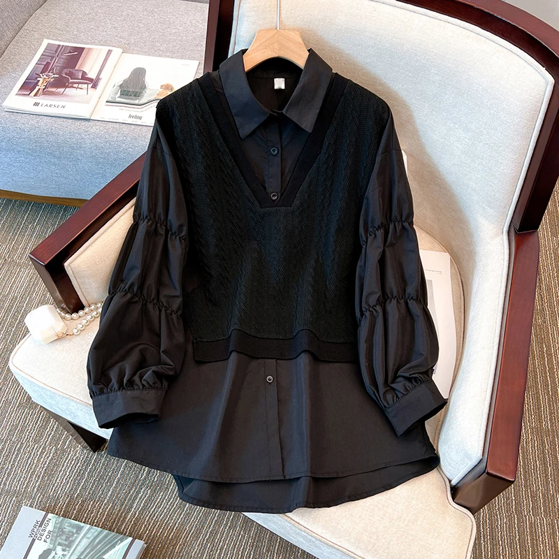 

SuperAen Oversize Women's 2022 Autumn and Winter New Shirt Loose Korean Style Fashion Top Loose Shirts