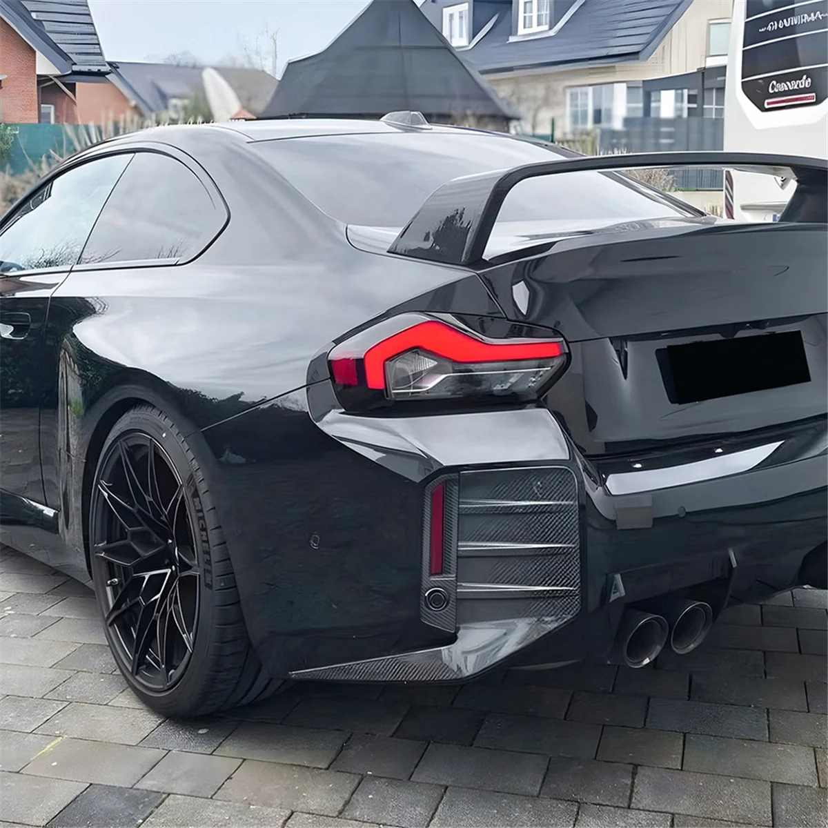 Задний бампер автомобиля вентиляционное отверстие боковое ветровое лопасти