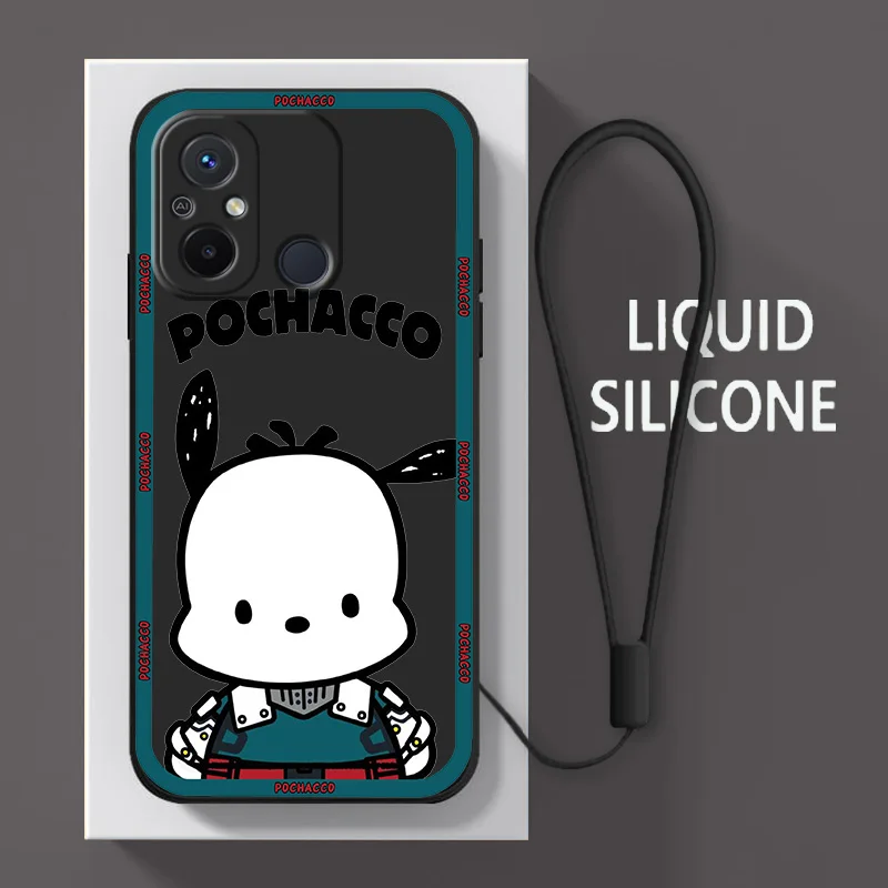 

Pochacco Cartoon For Xiaomi Redmi 12C 11 Prime A1 10 10X 9 9A 9T 9AT 8 8A K50 Gaming Pro 4G 5G Liquid Rope Phone Case Coque Capa