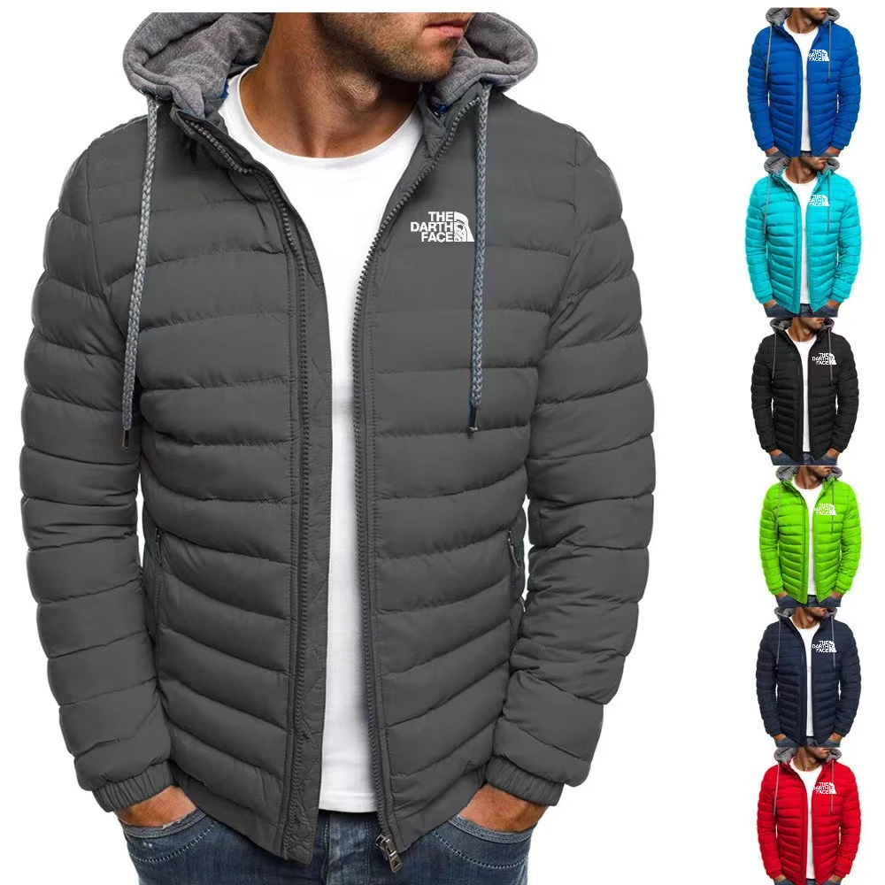 Autumn and winter men's oversized coat thick coat outdoor winter men's warm zipper street style coat plus size jacket