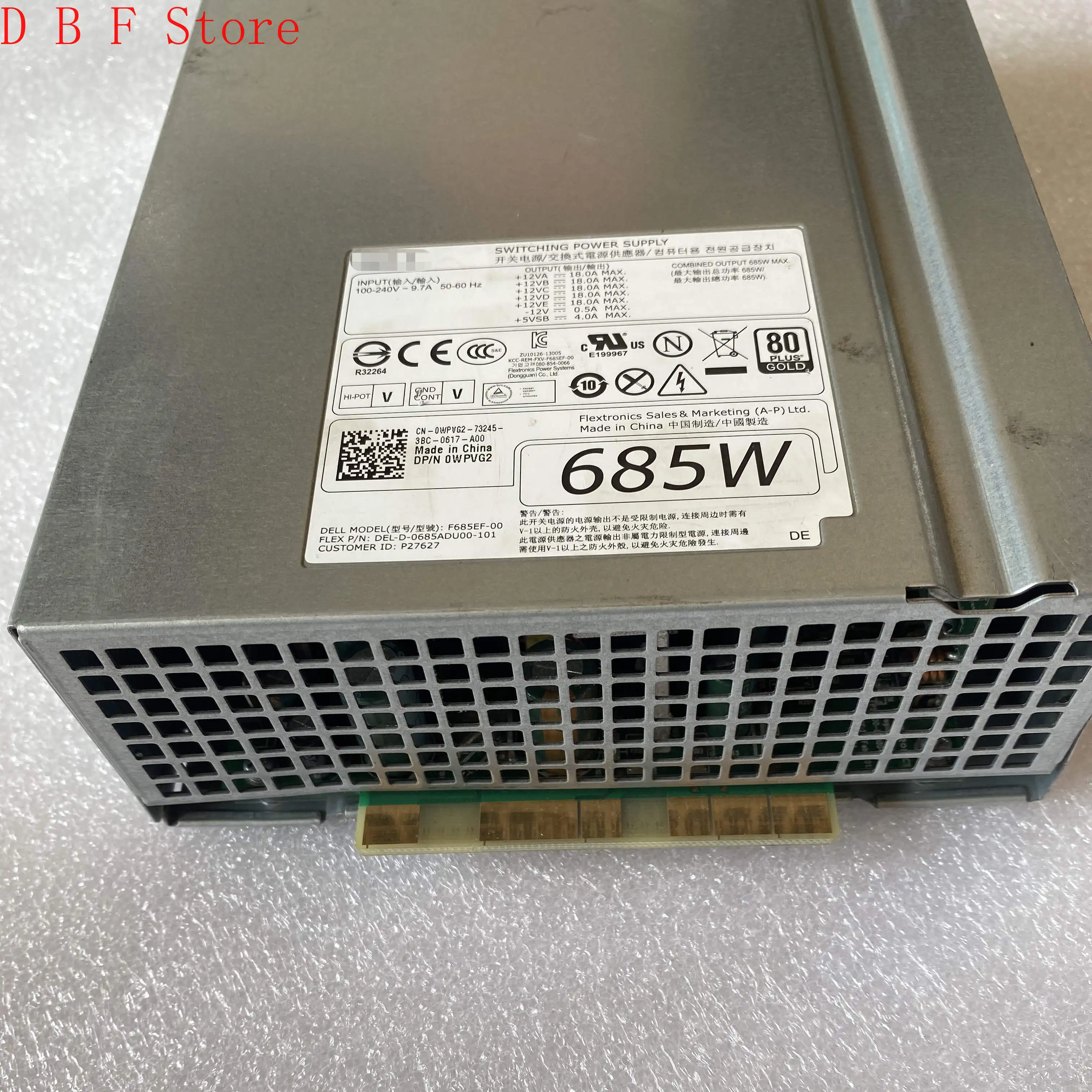 

F685EF-00 F685EF-01 for DELL T3610 T5610 685W workstation power supply