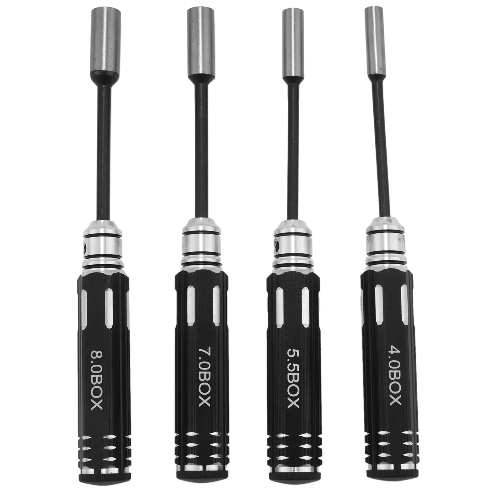 

RC Model Tool 4PCS Hex Screw Drivers Hex Nut Socket Wrench Sleeve Wheel Spanner 4.0/5.5/7.0/8.0mm for Daily Making Manual and