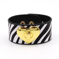 totabc fashion cuff leather bracelets for women vintage punk bracelets manchette pulseira female jewelry