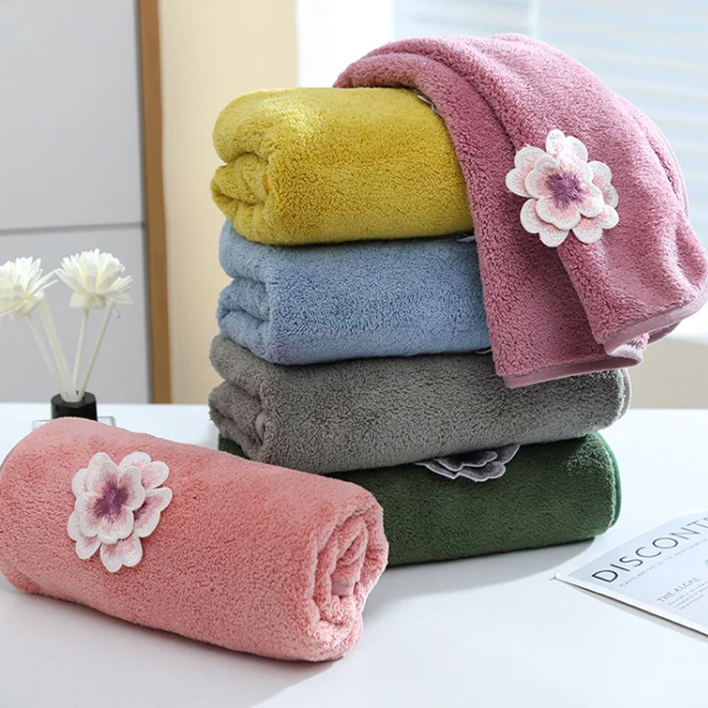 

Coral Velvet Bath Towels for Adults Quick Drying Microfiber Towels Set Soft Absorbent Face Terry Towels Washcloth for Shower