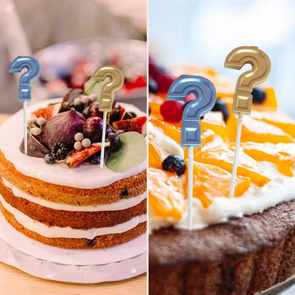 

Wedding Multiple Colour Question Birthday Candles Cake Topper Insert Creative Birthday Party Dessert Table Candle Ornaments