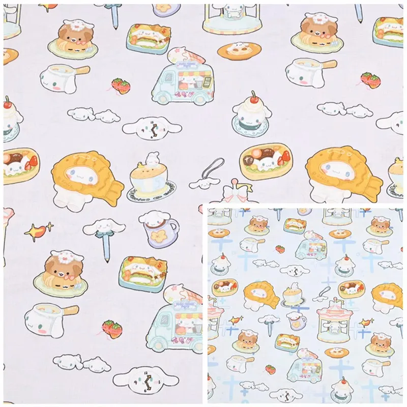 

Japanese Cinnamoroll Dog 100 Cotton Fabric Handmade Sewing Patchwork Quilting Baby Dress Home Sheet Needlework DIY Meterial
