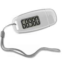 2 95 inch backlit pedometer 3d sensor mini digital step counter with lanyard for outdoor sports running white black color