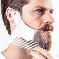 new innovative design beard shaping or stencil with full size comb for line up tool trimming shaper template guide for shaving