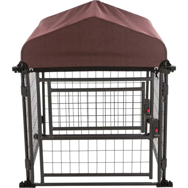 

TRIXIE Deluxe Small Expandable Metal Dog Kennel with Cover, 2.5x2.5' Wide