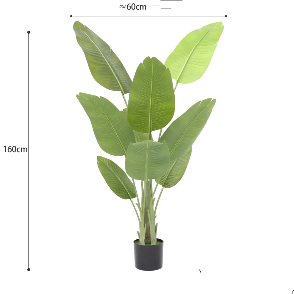 Искусственное растение птица рая 5 футов искусственная пальма Горшечное с