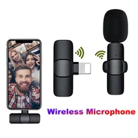 wireless microphone broadcast lapel mic vlog live streaming microphones hands release gaming vedio phone microfonoe