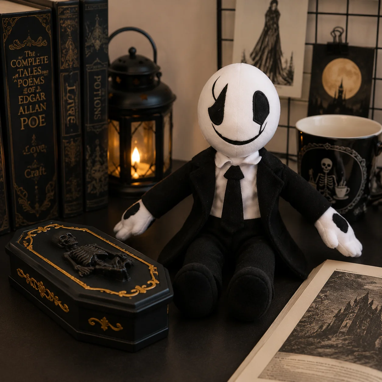 Фото Плюшевая кукла Undertale Pirate Gaster, милая мультяшная мягкая игрушка, коллекционная игрушка для детей, взрослых, фанатов, домашний декор, подарок на день рождения №1