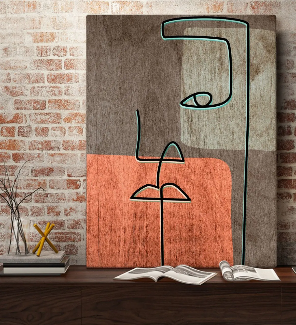 

Холщовый стол BK Home Picasso с дизайном 70x100 см-7