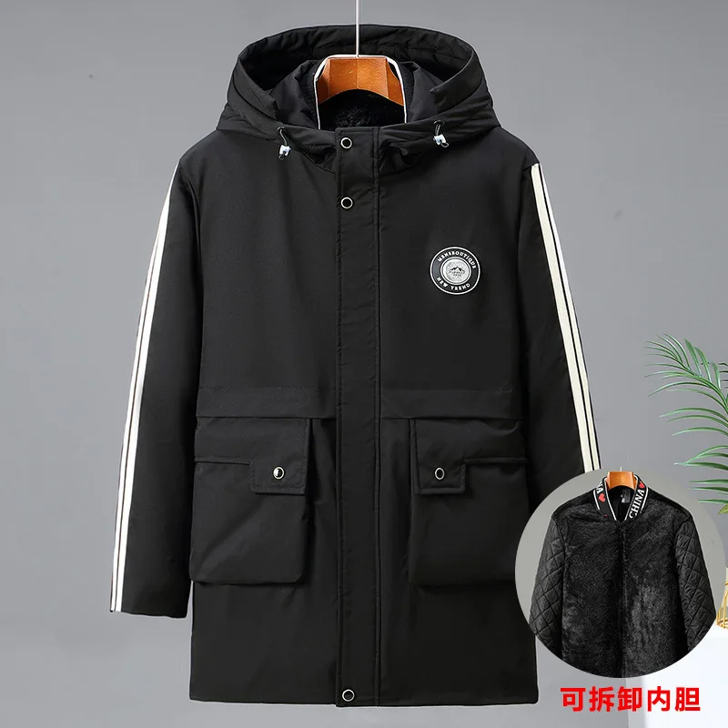 

New Arrival Overcoming The Trend of Men's Medium Long Coat In Super Large Detachable Padded Jacket Winter Plus Size 4XL-11XL12XL