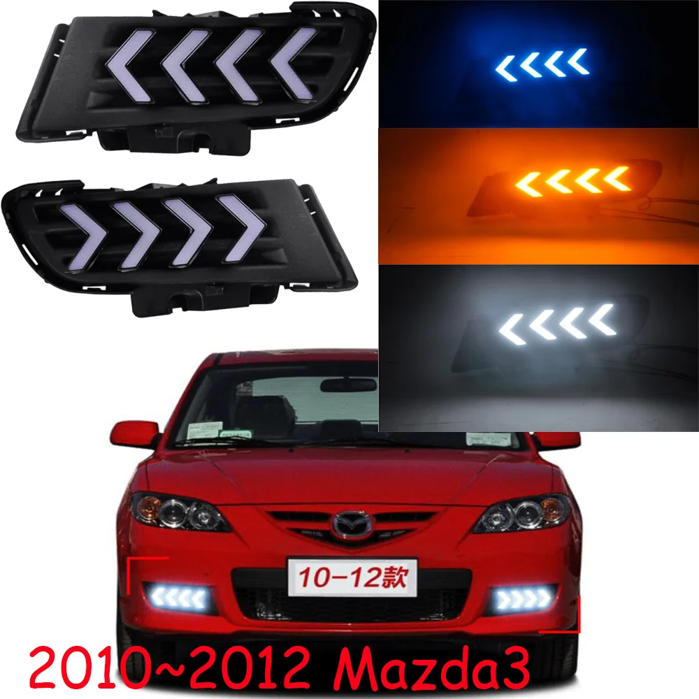 

Автомобильный бампер, фара для Mazda3, дневная лампа 2010 ~ 2012y DRL, аксессуары для автомобиля, дневная фара для Mazda3, противотуманная лампа