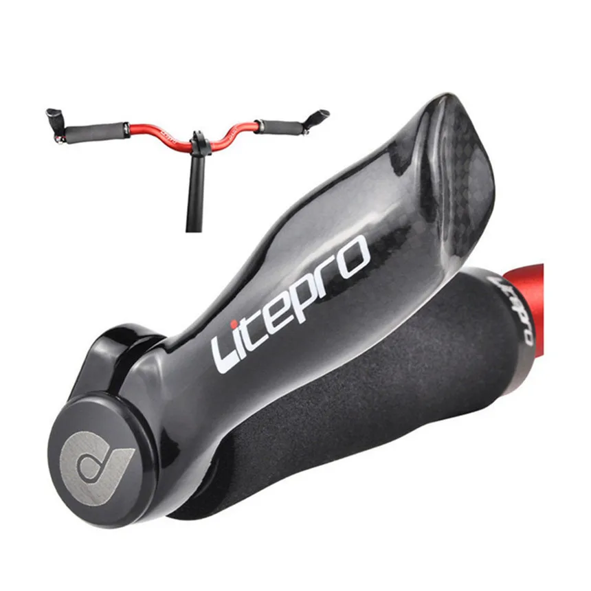 

LP Litepro 22.2MM Carbon Fibre Auxiliary Handlebar MTB Road Bicycle Bar Ends Folding Bike Small Vice Handle 110g