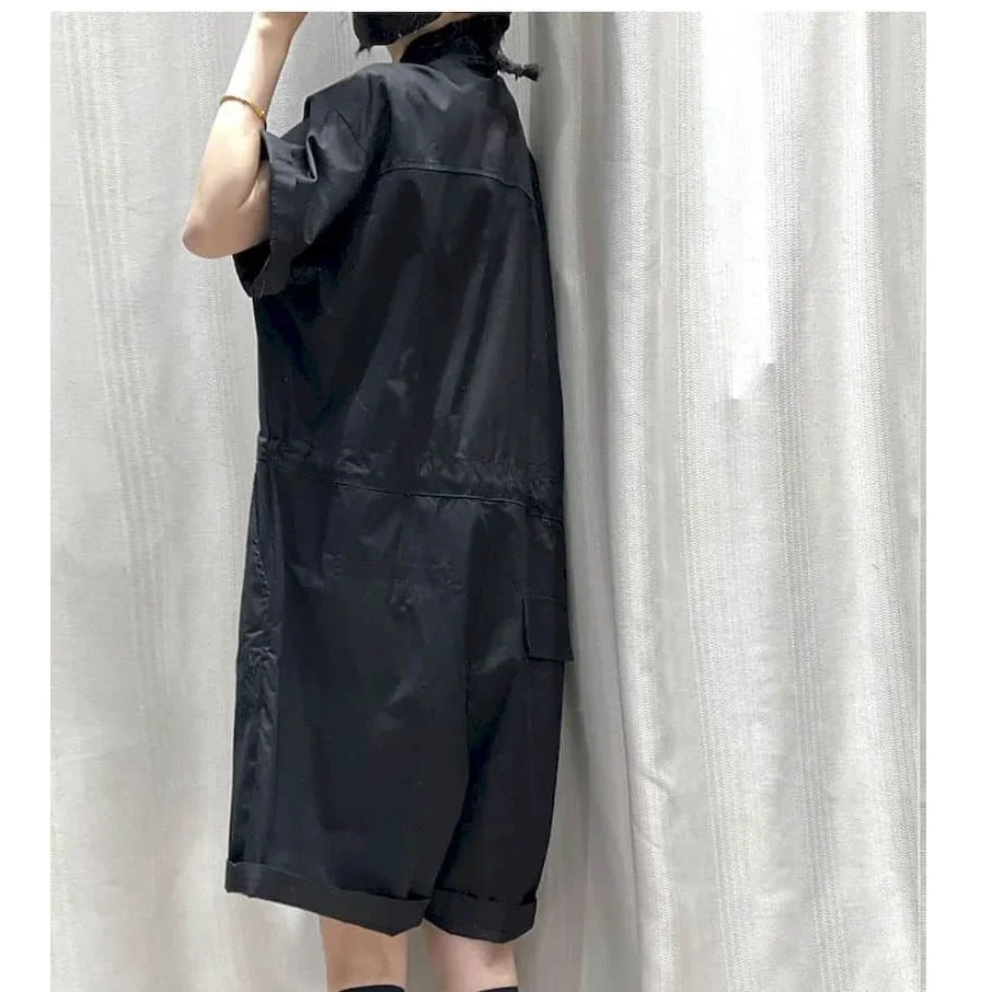 Винтажный комбинезон боди с широкими штанинами Свободная рабочая одежда высокой