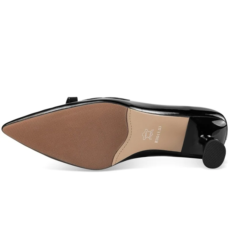 【JOCHEBED HU】Size 33-43 Natural Genuine Leather Women Heels Shoes Butterfly-knot Design Fashion Sexy Club Party High Heel Shoes