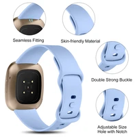 silicone sport strap for fitbit versa 3 watch band soft smartwatch correa bracelet for fitbit sense versa3 watchband accessories