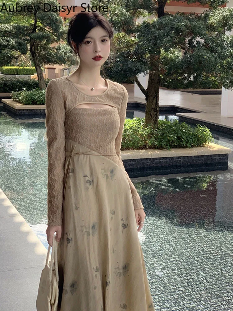 Женское обтягивающее мини-платья летнее длинное с принтом в Корейском стиле Y2k