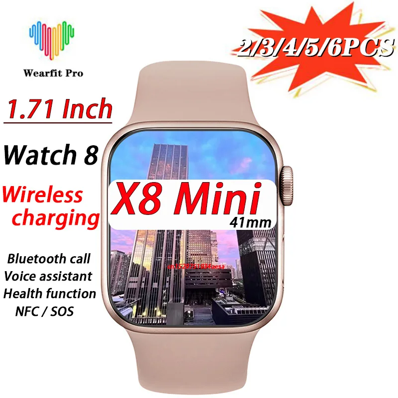 

X8 Mini Smart Watches 2023 Women Men Series 8 IWO Bluetooth Call 40mm 41mm Wireless Charging Smartwatch