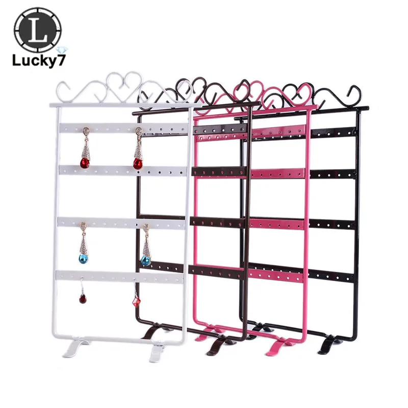 

48 Holes 24 Pairs Stud EarringDisplay Rack Metal Stand Holder Jewelry Earrings Organizers Showcase Packaging & Display Wholesale