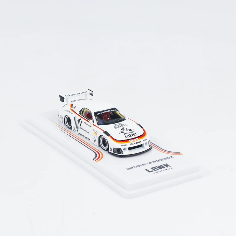 INNO 1:64 RX7 (FD3S) LB-SUPER SILHOUETTE Белый литой под давлением модель автомобиля из сплава