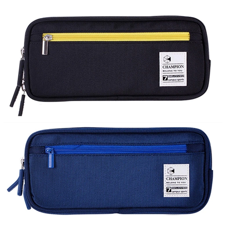 

Large Capacity Pencil Case Oxford Cloth Double Layered Multi-functional Stationery Organizer Pouch Storage Pen Bag