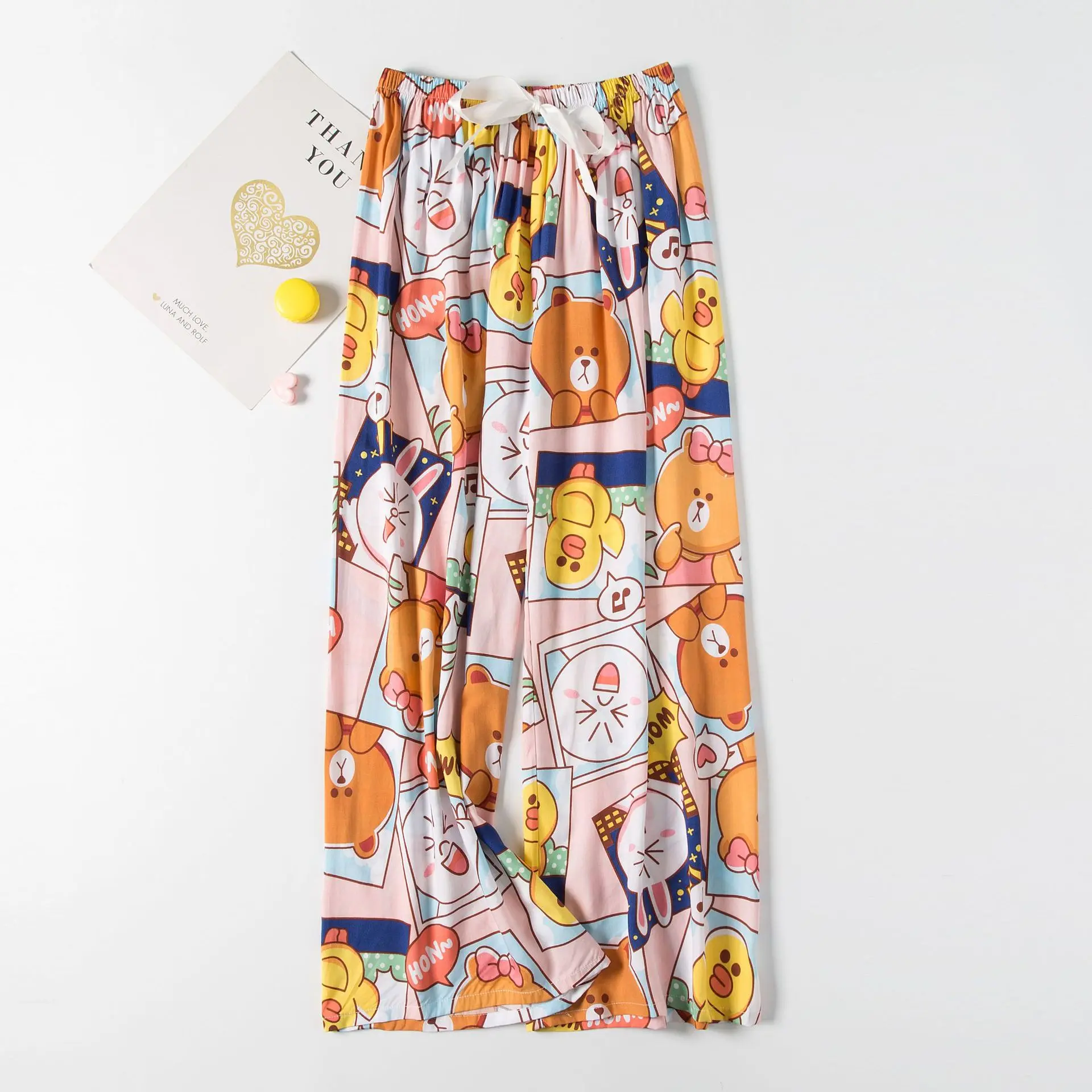 

Night Wear Women Pajama Pants Home Pajama Sleep Panties Summer Pants Loose Casual Wide Leg Pants Night Pants Lounge A2