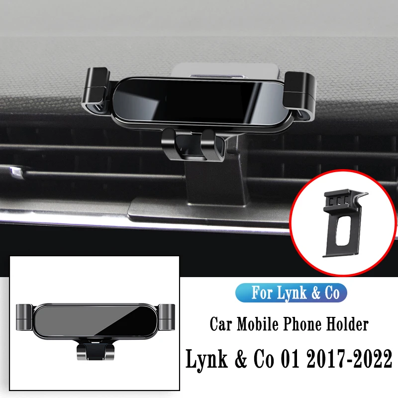 

Metal Car Holder For Lynk & Co 01 2021-2022 Gravity Navigation Bracket GPS Stand Air Outlet Clip Rotatable Support Accessories